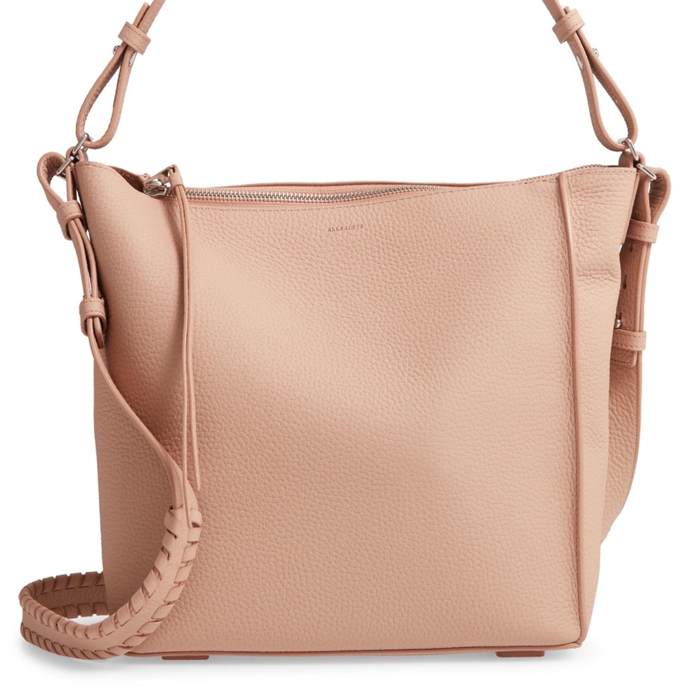 All Saints Kita Leather Pink Shoulder Bag